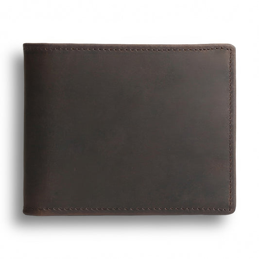 Leather Bi-Fold Coin Wallet