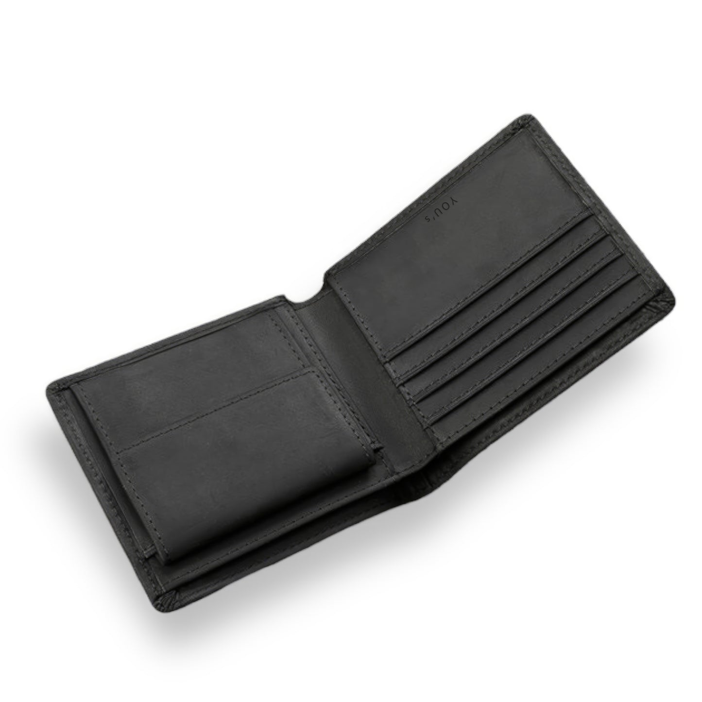 Leather Bi-Fold Coin Wallet