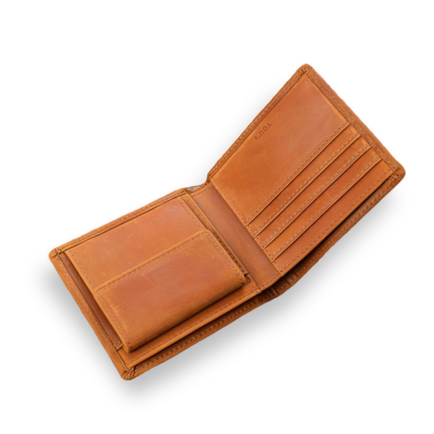 Leather Bi-Fold Coin Wallet