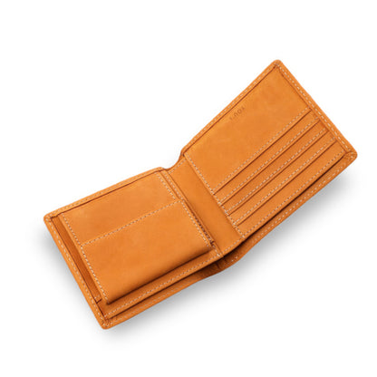 Leather Bi-Fold Coin Wallet